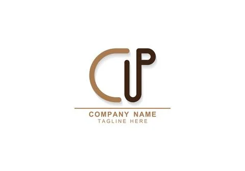 Coffee and tea cup logo abstract minimal and line art logo icon Stock Illustration