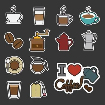 Coffee and tea icon Stock Illustration