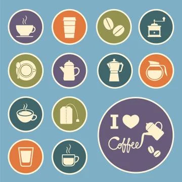 Coffee and tea icon Stock Illustration