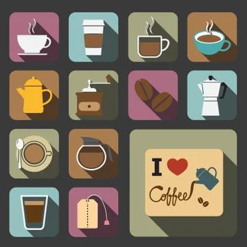 Coffee and tea icon Stock Illustration
