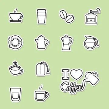 Coffee and tea icon Stock Illustration