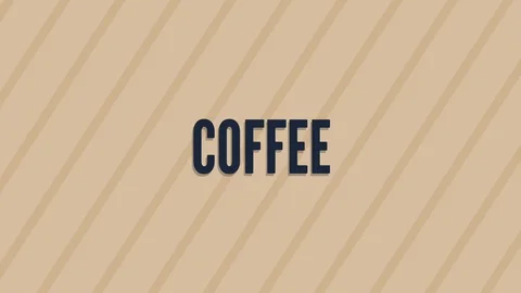 Coffee with animated text effect Stock Footage 121911070