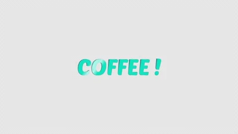 Coffee animated waving text. ProRes 4444 with Alpha channel. Video stock 316784746