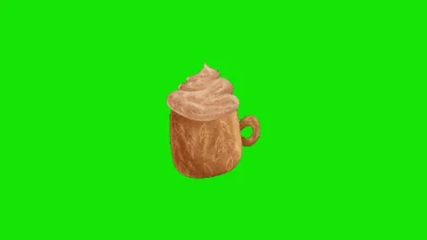 Coffee animation on green screen Vidéo 329398605