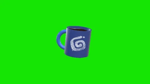 Coffee animation on green screen Vidéo 329398620