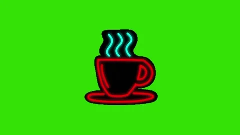 Coffee animation on green screen Vídeo Stock 330680249