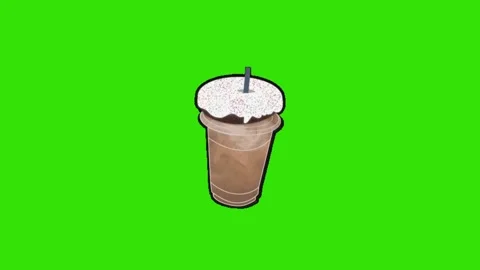 Coffee animation on green screen 動画素材 330680387