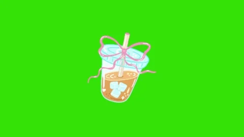 Coffee animation on green screen Vidéo 330680395