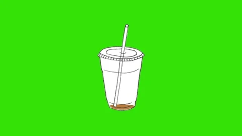 Coffee animation on green screen 動画素材 330680398