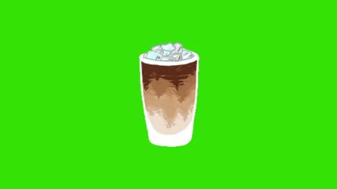 Coffee animation on green screen Vídeo Stock 330680419
