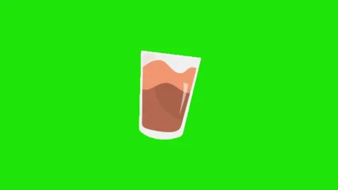 Coffee animation on green screen Vidéo 330680435