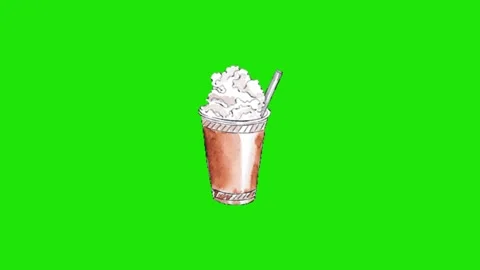 Coffee animation on green screen 動画素材 330680440