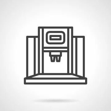 Coffee appliance simple line vector icon Stock Illustration