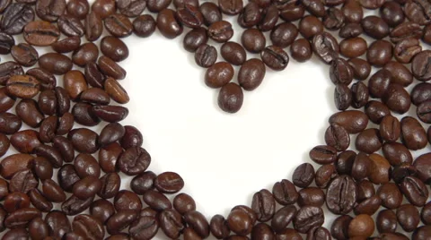 Coffee background. coffee beans fall. Video stock 55821442
