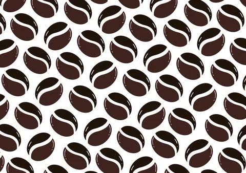 Coffee background with coffee beans Stock Illustration