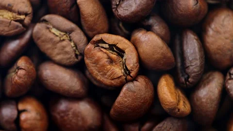 Coffee background. Coffee been close up. Video stock 201245956