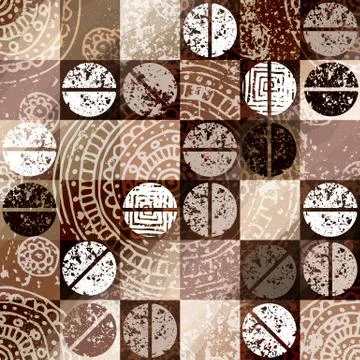 Coffee background with grunge elements. Illustrazione stock