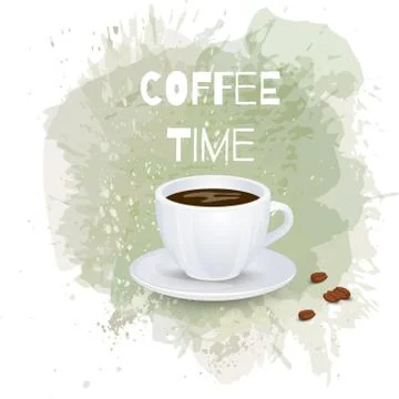 Coffee background or banner, flayer, web, print template. Stock Illustration