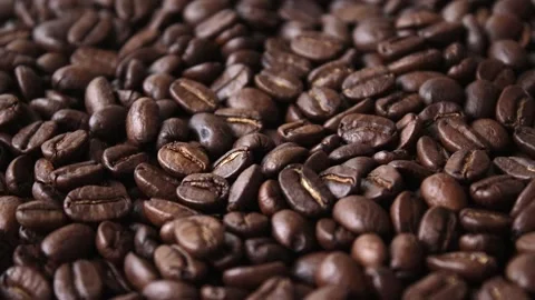 Coffee background, roasted beans texture Stock Footage 141524722