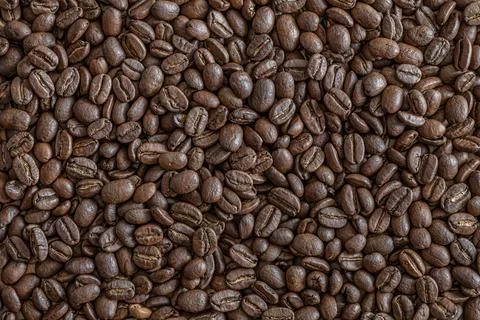 Coffee background of roasted coffee beans Stock Photos