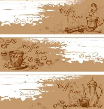 Coffee backgrounds Stock Illustration