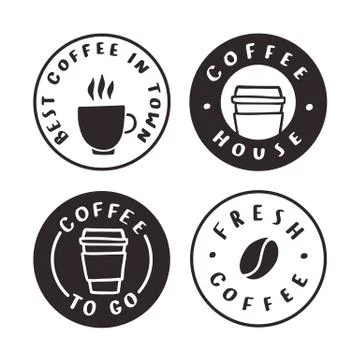Coffee badges. Logotypes, labels. Stock Illustration