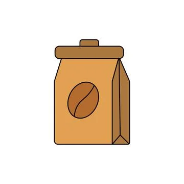 Coffee bag with clip Stock Illustration