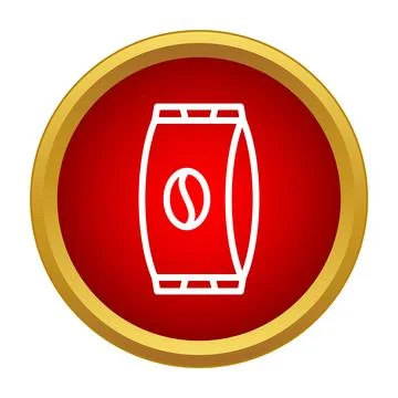 Coffee bag icon presenting roasted bean packaging 스톡 일러스트