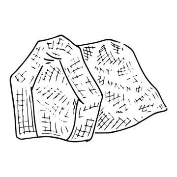 Coffee bag icon. Vector illustration of a fabric bag. Hand drawn food bag. Stock Illustration