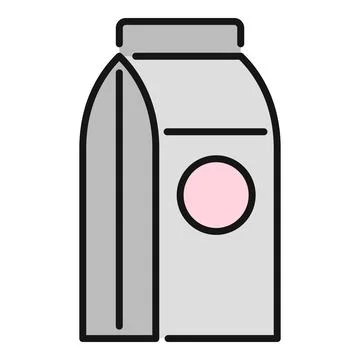 Coffee bag packaging icon with blank label Stock Illustration