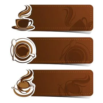 Coffee banner Illustrazione stock