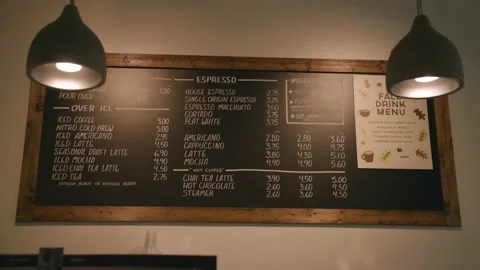 Coffee Bar Menu Stock Footage 230190369