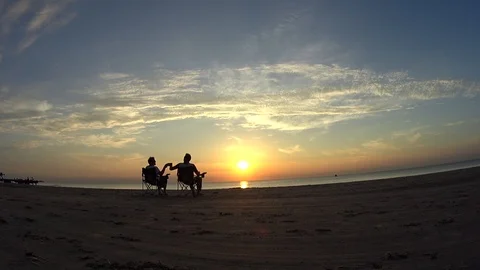 Coffee On Beach During Sunset In Lokken Denmark Stock Footage 97121347