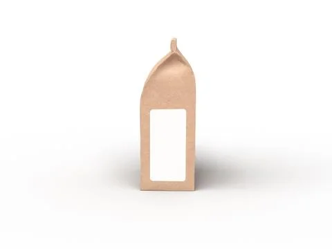 The coffee beam bag packaging mock-up design side view Stock Illustration