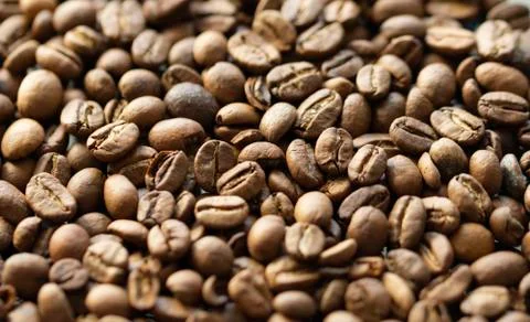 Coffee bean background close up Stock Photos