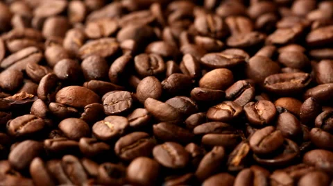 Coffee bean background. Sliding camera Video stock 1068850