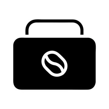 Coffee bean bag icon. Concept of packaging, coffee shop, and product design. Stock Illustration