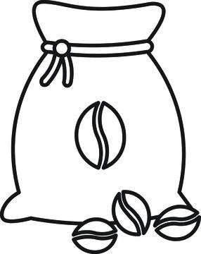 Coffee bean bag Stock Illustration