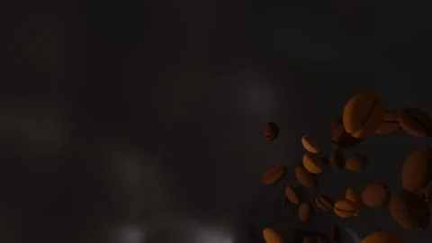 Coffee bean blow Right view Stock Photos