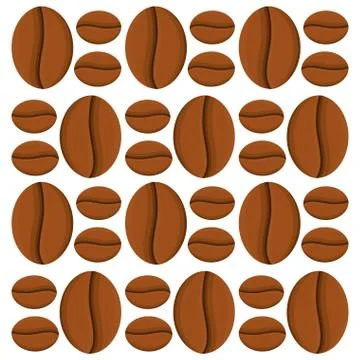 Coffee bean caffeine seamless pattern Stock Illustration