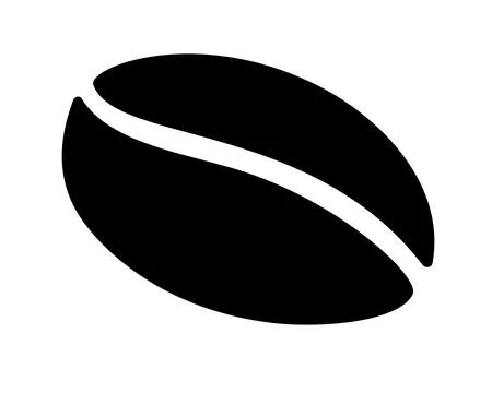 Coffee bean, coffee - vector silhouette image for logo, pictogram or stencil. Stock Illustration