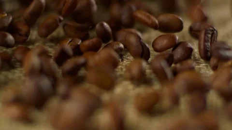 Coffee bean come to the camera Stock Footage 81796540