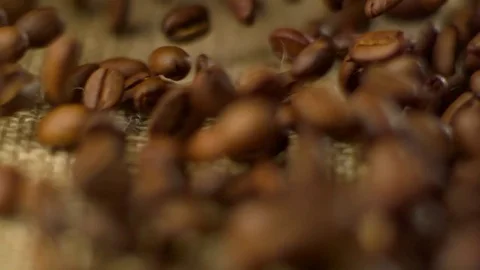 Coffee bean come to the camera Stock-Footage 81796563