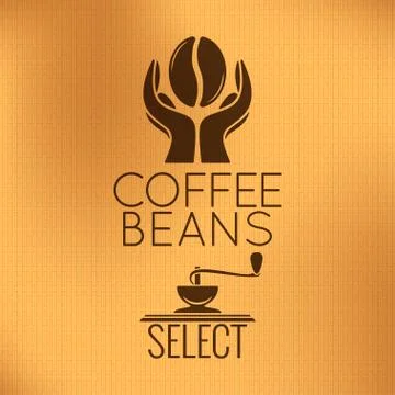 Coffee Bean Concept. Machine Background, Stock Illustration