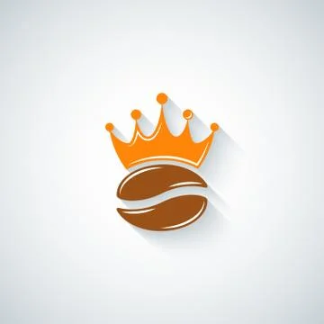 Coffee bean crown menu background Stock Illustration