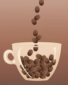 Coffee bean cup Illustrazione stock