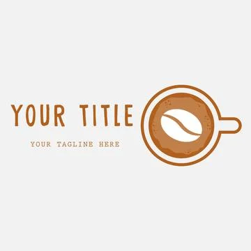 Coffee Bean Cup Logo Stock Illustration