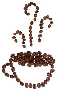Coffee bean cup Stock Photos