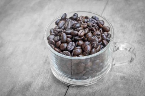 Coffee bean with Cup. Stock Photos