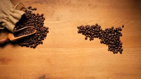 Coffee Bean Face Video stock 10825122